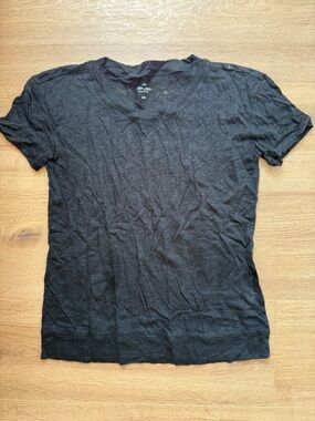 J Crew Linen Black Tee